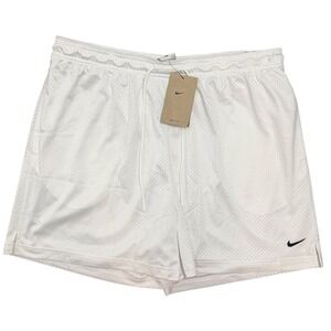Nike Dri Fit Basketball Shorts Mens XL White Mesh Athletic Gym Workout Active